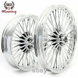 New Front Rear Cast Wheels Fat 36 spokes for Harley Dyna Softail 21/16