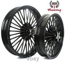 New Front Rear Cast Wheels Fat 36 spokes for Harley Dyna Softail 21x2.15 18x 3.5