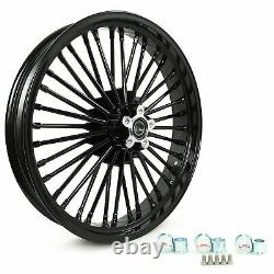 New Front Rear Cast Wheels Fat 36 spokes for Harley Dyna Softail 21x2.15 18x 3.5