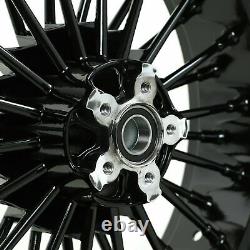 New Front Rear Cast Wheels Fat 36 spokes for Harley Dyna Softail 21x2.15 18x 3.5