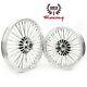 New Front Rear Cast Wheels Fat 36 Spokes For Harley Softail Touring 21/18
