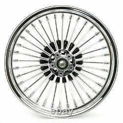 New Front Rear Cast Wheels Fat 36 spokes for Harley Softail Touring 21/18