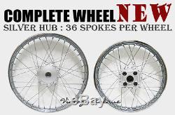 New Honda Sl125 K0-'73 Xl125 K0-'76 Front-rear Wheel Rim+hub+spoke F11s+r10s