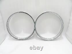 New Royal Enfield 19 Front And Rear Steel Wheel Rim Pair For 40 Spokes
