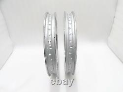 New Royal Enfield 19 Front And Rear Steel Wheel Rim Pair For 40 Spokes