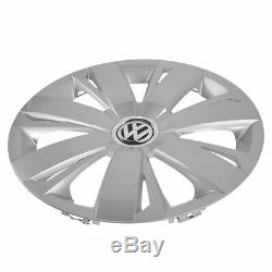 OEM 16 Inch Silver 7 Spoke Wheel Cover Hub Cap for 11-15 VW Volkswagen Jetta