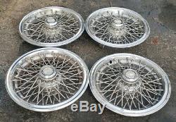 OEM 1986-1996 Chevy Caprice Classic 15 Wire Spoke Hubcaps Wheel Covers NO LOCKS