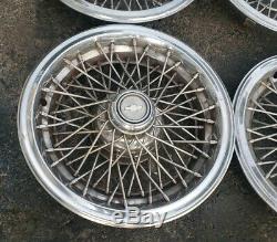 OEM 1986-1996 Chevy Caprice Classic 15 Wire Spoke Hubcaps Wheel Covers NO LOCKS
