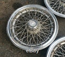 OEM 1986-1996 Chevy Caprice Classic 15 Wire Spoke Hubcaps Wheel Covers NO LOCKS