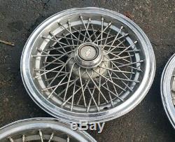 OEM 1986-1996 Chevy Caprice Classic 15 Wire Spoke Hubcaps Wheel Covers NO LOCKS