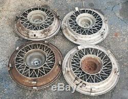 OEM 1986-1996 Chevy Caprice Classic 15 Wire Spoke Hubcaps Wheel Covers NO LOCKS