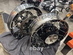 OEM CVO FLTRX & FLHX Front and Rear Cast Lased Spoke Rim Set