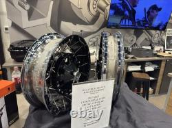 OEM CVO FLTRX & FLHX Front and Rear Cast Lased Spoke Rim Set