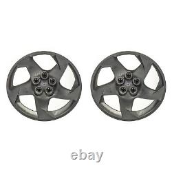 OEM NEW 16 5 Spoke Wheel Hub Cap Set of 2 withPontiac Logo 03-10 Vibe 22676859