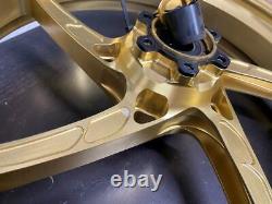 OZ Racing Piega 5-Spoke Forged Aluminum Front & Rear Wheels, Gold