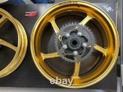 OZ Racing Piega 5-Spoke Forged Aluminum Front & Rear Wheels, Gold