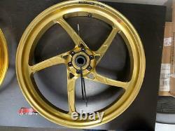 OZ Racing Piega 5-Spoke Forged Aluminum Front & Rear Wheels, Gold