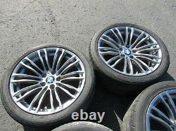 Oem 2013-2016 Bmw F10 M5 Front/rear Wheel Rim Set Of 4 With Tires 5-7/32 17348