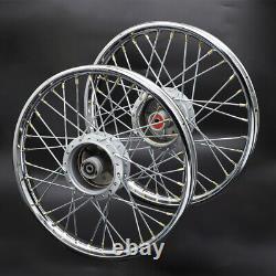 Pair Front Rear Wheel Rim Ring + Hub + Spokes For Honda Trail CT90 K0-K5 CT200