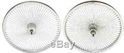 Pair of 20 Lowrider Bicycle Dayton Chrome Wheels 140 Spokes Front & Rear