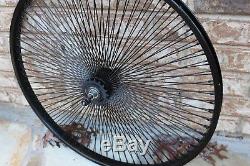 Pair of 26 Cruiser Lowrider Bicycle Dayton BLACK Wheels 144 Spokes Front & Rear