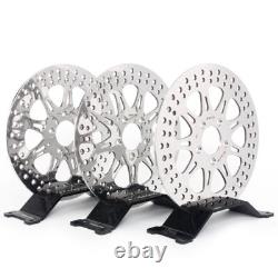 Polish Front Rear Brake Rotors for Harley Dyna FXDL Low Rider Spoke Wheel 14-17