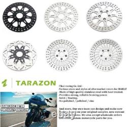 Polish Front Rear Brake Rotors for Harley Dyna FXDL Low Rider Spoke Wheel 14-17