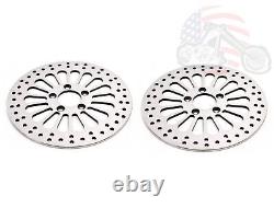 Polished 11.5 Super Spoke SS Front Rear Disc Disk Brake Rotors Rotor Set Harley
