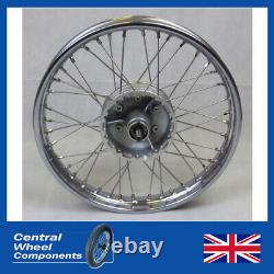 Polished Rim and Spoke Set for BSA C15 18 x 1.85 Front or Rear