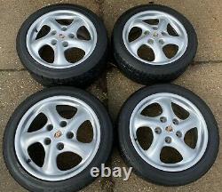 Porsche 996/993 Oem Factory Genuine Turbo Look 5 Spoke 17 Wheel/tires & Cap Set