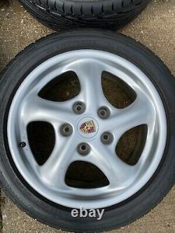 Porsche 996/993 Oem Factory Genuine Turbo Look 5 Spoke 17 Wheel/tires & Cap Set