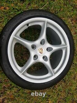 Porsche 996 Oem Genuine Original 2002 Carrera 5 Spoke 18 Wheel & Center Cap Set