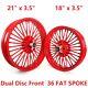 Red Fat Spoke Wheels 21''x3.5'' 18''x3.5'' For Harley Touring Softail Sportster