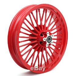 RED FAT SPOKE WHEELS 21''X3.5'' 18''X3.5'' For HARLEY TOURING SOFTAIL SPORTSTER
