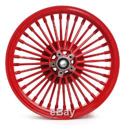 RED FAT SPOKE WHEELS 21''X3.5'' 18''X3.5'' For HARLEY TOURING SOFTAIL SPORTSTER