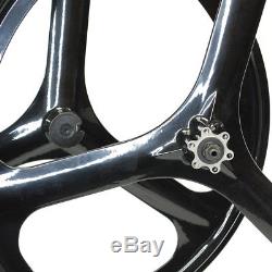 Rear&Front 26 MTB Bike Mag Magnesium Wheels 3-Spoke Set Rim Wheelset 6/7 Gears