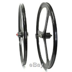 Rear&Front 26 MTB Bike Mag Magnesium Wheels 3-Spoke Set Rim Wheelset 6/7 Gears