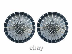 Royal Enfield Classic 500 Parado 21 Spoke Front & Rear Black Alloy Wheel Rims D2