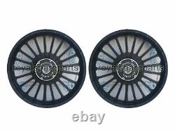Royal Enfield Classic 500 Parado 21 Spoke Front & Rear Black Alloy Wheel Rims D3