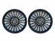 Royal Enfield Classic 500 Parado 21 Spoke Front & Rear Black Alloy Wheel Rims D3