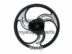 Royal Enfield Classic 500 Parado 3 Spoke Front & Rear Black Alloy Wheel Rims D4