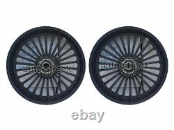 Royal Enfield Classic 500 Parado D1 Front & Rear 26 Spoke Black Alloy Wheel Rims