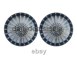 Royal Enfield Classic 500 Parado D2 Front & Rear Black Alloy Wheel Rims 21 Spoke