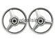 Royal Enfield Classic 500 Parado D2 Front & Rear Silver Alloy Wheel Rims 3 Spoke