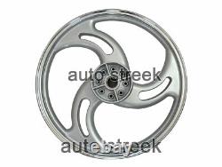 Royal Enfield Classic 500 Parado D5 Front & Rear 3 Spoke Silver Alloy Wheel Rims