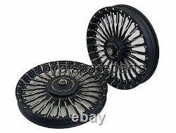 Royal Enfield Classic 500 Parado Front & Rear 26 Spoke Black Alloy Wheel Rims D6