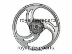 Royal Enfield Classic 500 Parado Front & Rear 3 Spoke Silver Alloy Wheel Rims D5
