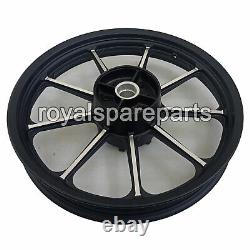 Royal Enfield Classic 500 Parado Front & Rear 9 Spoke Black Alloy Wheel Rims D5