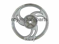 Royal Enfield Parado Front & Rear 3 Spoke Silver Alloy Wheel Rims Bullet 500cc