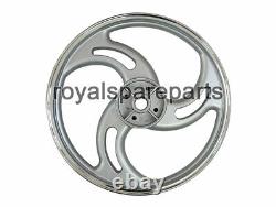 Royal Enfield Parado Front & Rear 3 Spoke Silver Alloy Wheel Rims Bullet 500cc